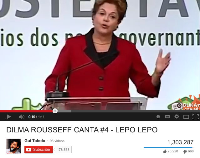 Dilma Rousseff canta